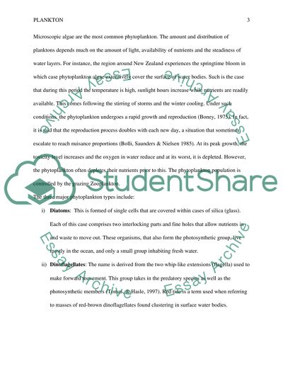 Plankton Refers to a Family of Small Animals or Plants