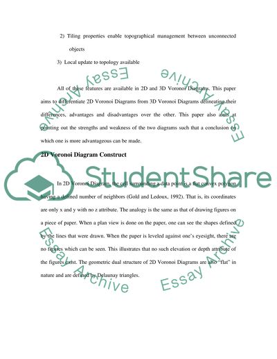 2D and 3D Voronoi Diagrams