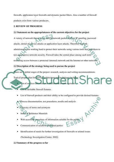 Firewall Architectures and Techniques A study on the high speed network security they provide