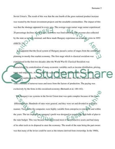 Hungary taxation system during and after soviet union
