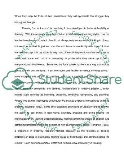 How Habits of Mind Has Touched Me