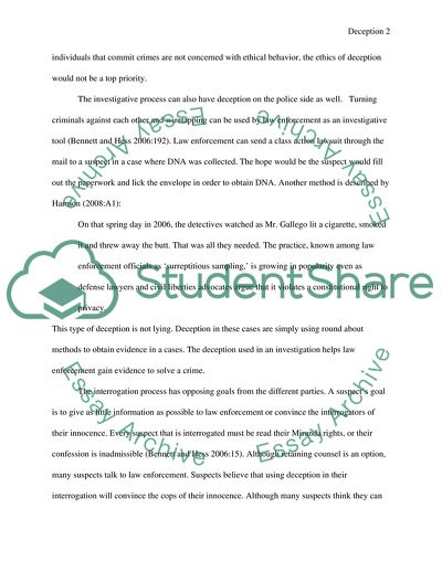 Deception in the Investigative, Interrogative, and Testimonial Processes