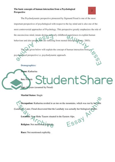The Basic Concepts of Human Interaction from a Psychological Perspective