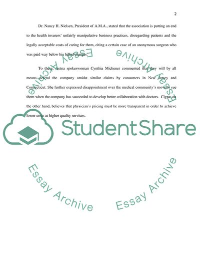 Summary of health article