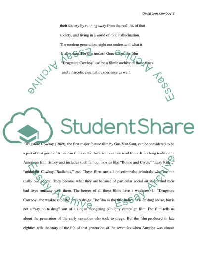 Drugstore Cowboy Film Analysis