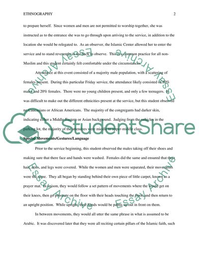 Ethnography of a religious event