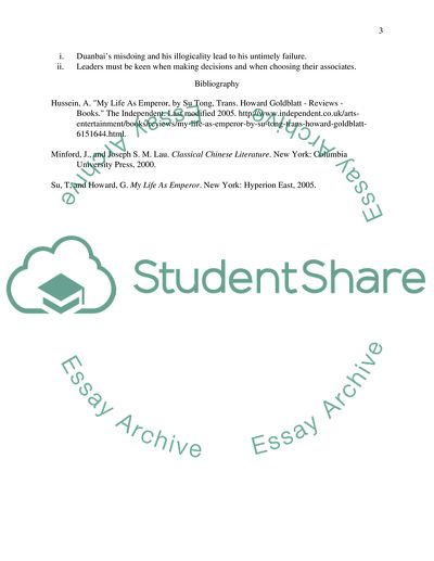 Modern Chinese Literature: final paper proposal