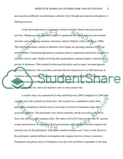 The Behavioral Effects of Marijuana Due to the High Dependence: Treating Marijuana Users
