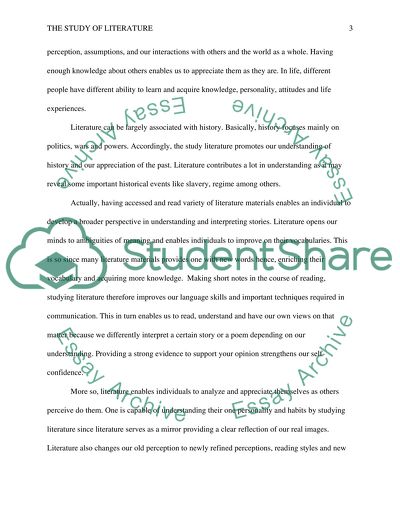 The Study of Litrature