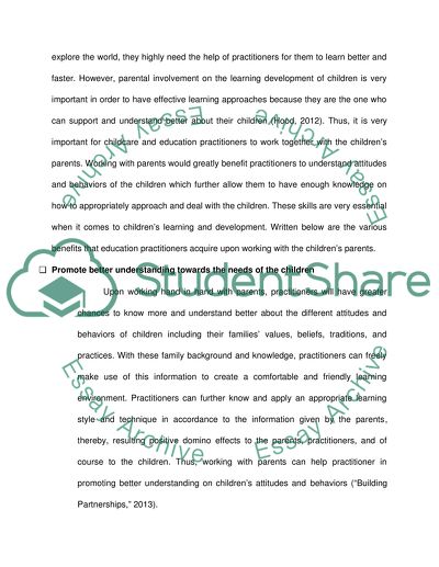 Reflective Paper: Learning and development of children