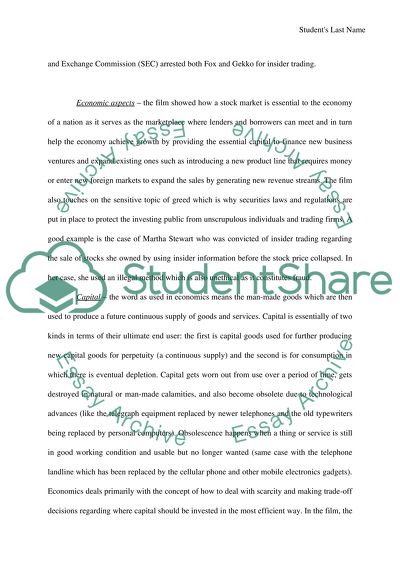 Wall Street the movie