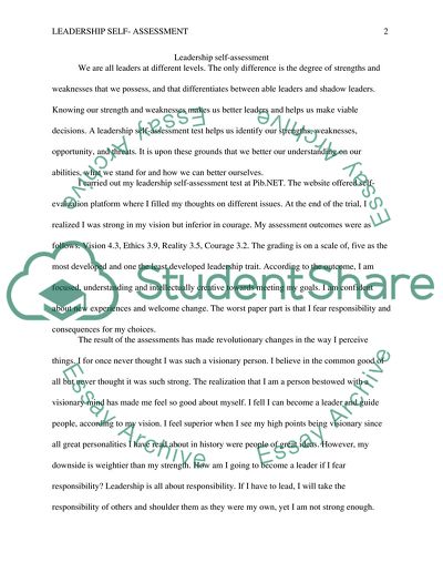 A Leadership Self-Assessment Test