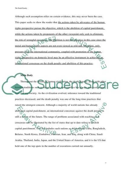 The Death Penalty - Perspectives and Solutions