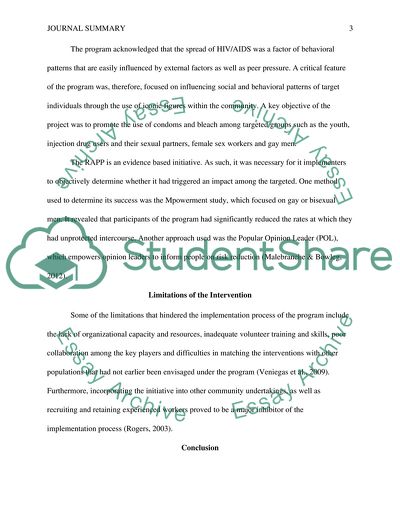 Purpose of the Intervention