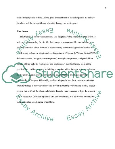 Solution-Focused Therapy