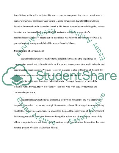 Was Theodore Roosevelt a great, average, or poor president in your judgment Explain. or