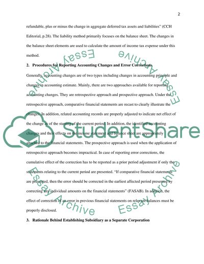 Information Regarding CPAs Report