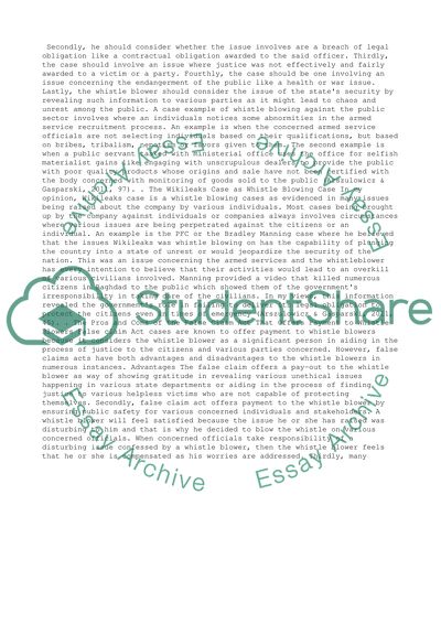 Blowing a Whistle in the Public Sector