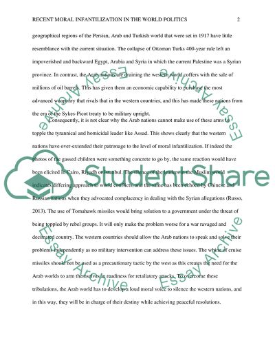 Moral Infantilization in World Politics