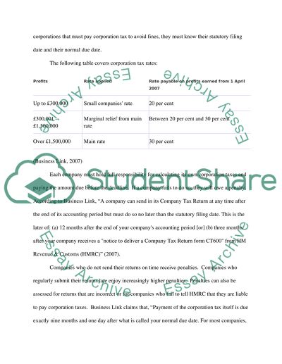 Corporation Tax, Income Taxes, and Capital Gains Tax at the United Kingdom