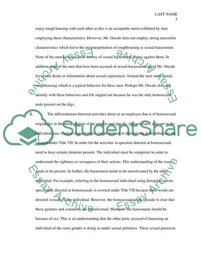 The Sexual Harassment Suit