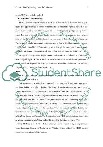 An analysis of two engineering Forms of Contract