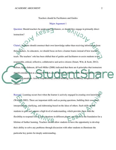 Teachers should be Facilitators and Guides