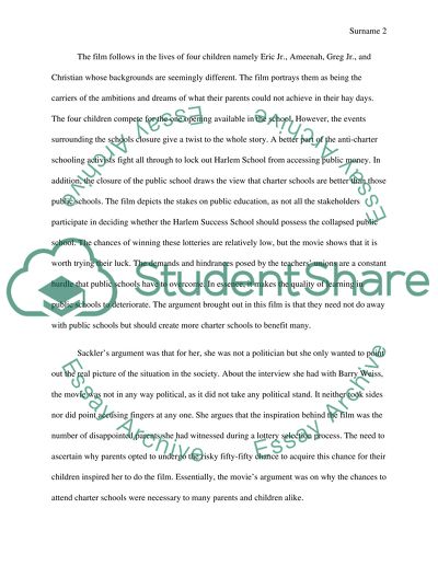 Critical review on the movieThe lottery directed by Madeleine Sackler