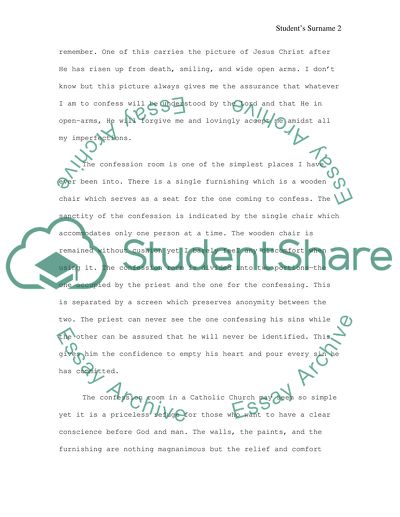 Confession Room at a Catholic Church