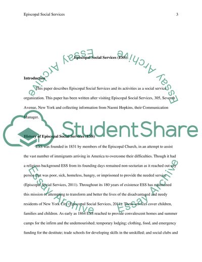 Episcopal Social Services