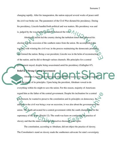 How Lincoln Helped to Change a Mostly Constitutional Government