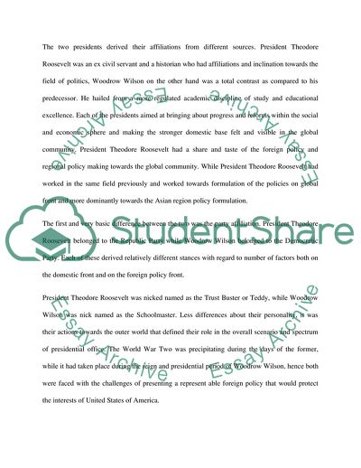 Teddy Roosevelt and Woodrow Wilson Presidential Policies