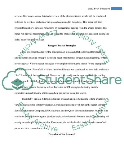 Influence and Role of the Environment in Education