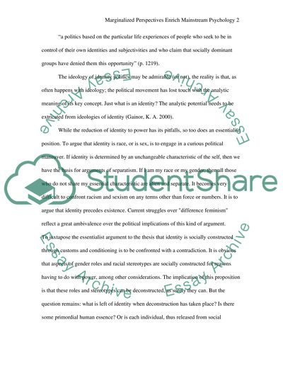 In what ways can marginalized perspectives enrich mainstream psychology