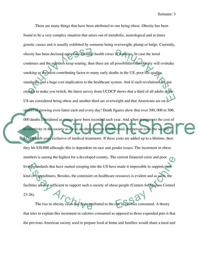 Why is obesity such a problem nowadays in America