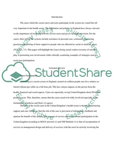 Trends in the United Kingdom on User Participation