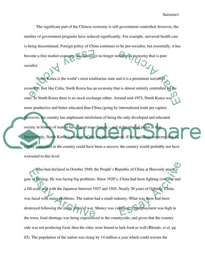 The Difference between two Socialism Countries China and North Korea