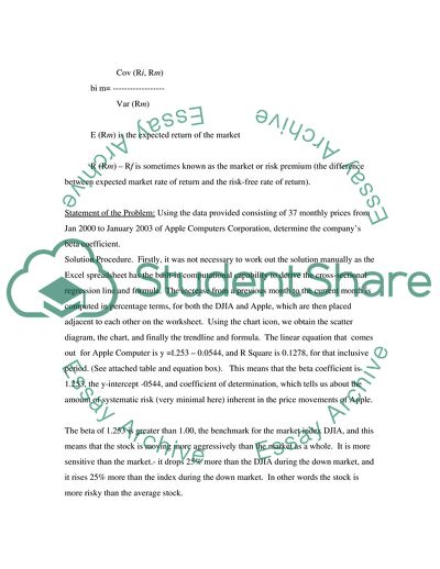 The Capital Asset Pricing Model