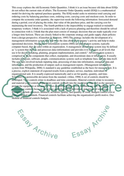 Operations Management Principles