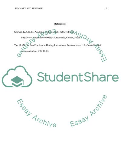 Summary and response