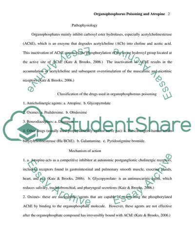 Organophosphorus Poisoning and Atropine
