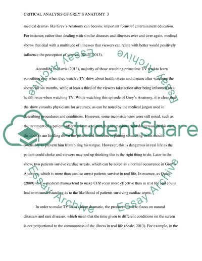 The Effects of Viewing Greys Anatomy on Perceptions of Doctors and Patient Satisfaction
