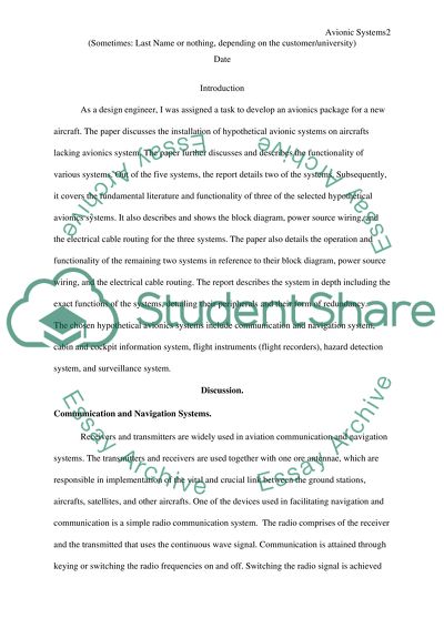 New Aircraft Avionics installation and functionality