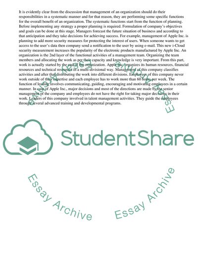 Functions of management thesis picture