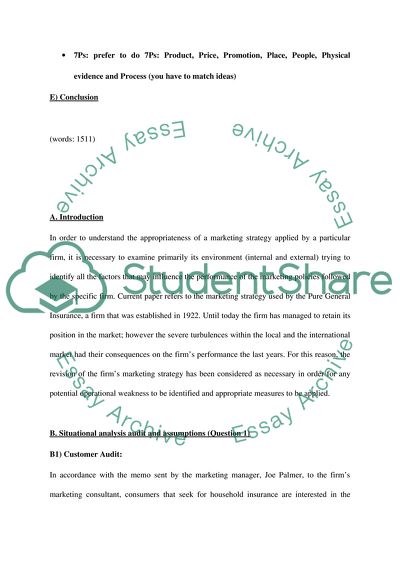 Foundation of Marketing of Pure General Insurance