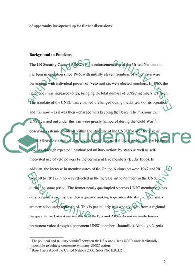Nigerias Point of View in the the United Nations Security Council 2010 2011