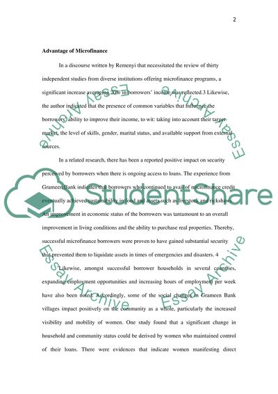 Major Issues in Microfinance