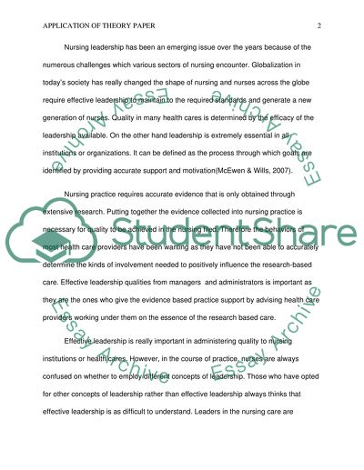 Effective Leadership in Administering Quality to Nursing Institutions or Health Cares