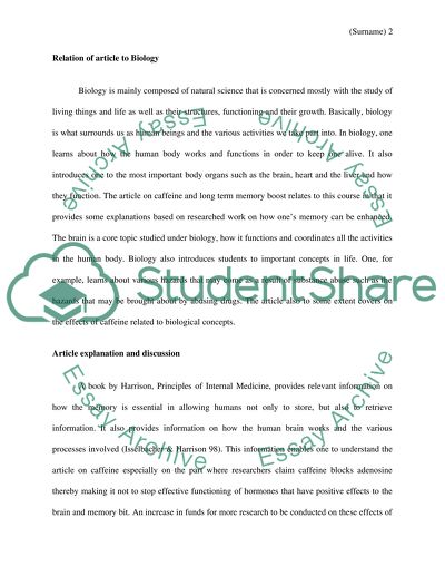 Select an article from a magazine or newspaper that has something in it that pertains to biology