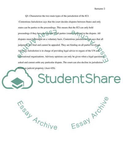 Peaceful settlements of Disputes between states & International Court of Justice